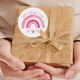 ハッピーマザーズの日 | Pink Rainbow We Love You ラウンドシール