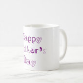 ハッピーマザーズデイおもしろいタイポグラフィマグカップ コーヒーマグカップ (正面右)