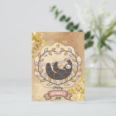 ハッピーマザーズデイかわいいおもしろいコアラスロス&ベビー ポストカード (スタンド正面)