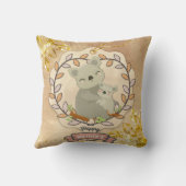 ハッピーマザーズデイかわいいおもしろいコアラベア&ベビー クッション (裏面)