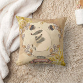ハッピーマザーズデイかわいいおもしろいラクーン クッション (ブランケット)