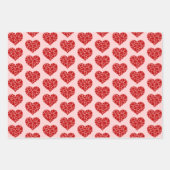 ハッピーマザーズデイかわいいハート ラッピングペーパーシート (正面3)