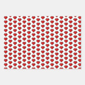 ハッピーマザーズデイかわいいハート ラッピングペーパーシート (正面2)