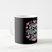 ハッピーマザーズデイかわいいフローラママおばあちゃん コーヒーマグカップ (正面左)