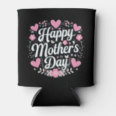 ハッピーマザーズデイかわいいフローラママおばあちゃん 缶クーラー (正面)