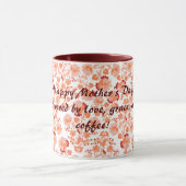 ハッピーマザーズデイとフローラレヘンガパターン マグカップ (中央)
