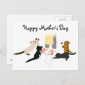 ハッピーマザーズデイと子猫。 ポストカード (正面/裏面)