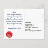 ハッピーマザーズデイと民俗カスタム文字 ポストカード (裏面)