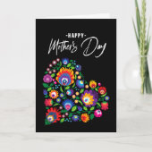 ハッピーマザーズデイと民話ハートカスタム文字 カード (正面)