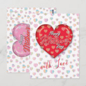 ハッピーマザーズデイのデザイン ポストカード (正面/裏面)