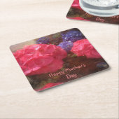 ハッピーマザーズデイアジサイ スクエアペーパーコースター (アングル)