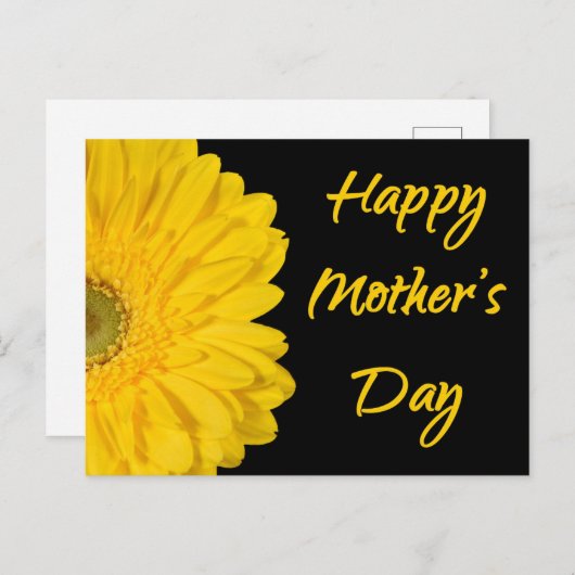 ハッピーマザーズデイイエローフラワー ポストカード (正面/裏面)