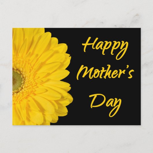 ハッピーマザーズデイイエローフラワー ポストカード (正面)