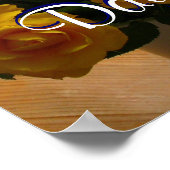 ハッピーマザーズデイイエローローズ ポスター (角)