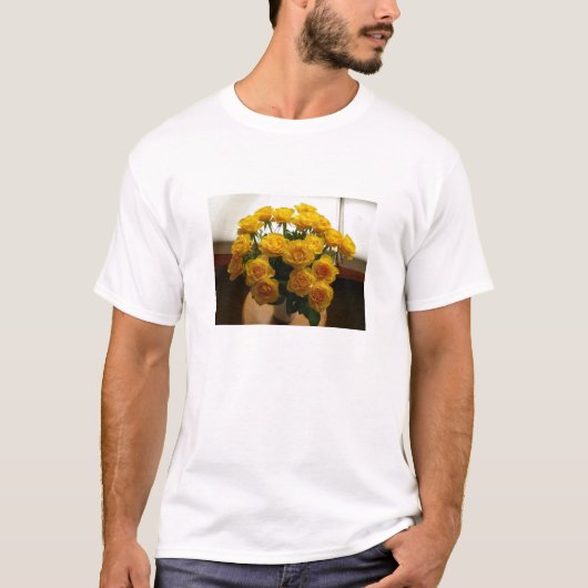 ハッピーマザーズデイイエローローズ Tシャツ (正面)