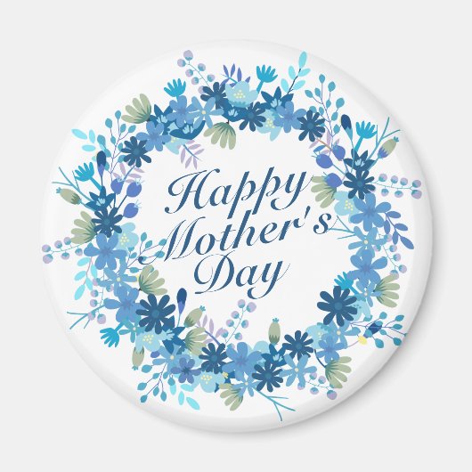 ハッピーマザーズデイウィンターフローラリースマグネット マグネット (正面)