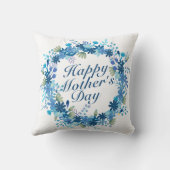 ハッピーマザーズデイウィンターフローラリース |枕 クッション (裏面)