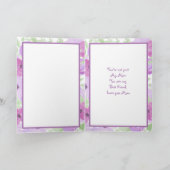 ハッピーマザーズデイウォーターカラーパープルフローラ カード (内部)