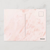 ハッピーマザーズデイウォーターカラーピンクの花 ポストカード (裏面)