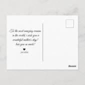 ハッピーマザーズデイウォーターカラーブルーフローラ ポストカード (裏面)