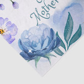 ハッピーマザーズデイウォーターカラーブルー紫色の花 薄葉紙 (詳細)