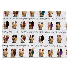 ハッピーマザーズデイウォーターカラープリントラージ抱き枕 ラージペーパーバッグ