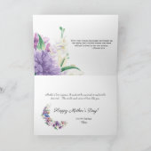 ハッピーマザーズデイウォーターカラーラベンダーフローラ カード (内部)