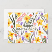 ハッピーマザーズデイウォーター春の花 ポストカード (正面/裏面)