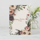 ハッピーマザーズデイエレガントウォーターカラー花 招待状 (スタンド正面)