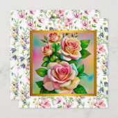 ハッピーマザーズデイエレガントウォーターバラカード (正面/裏面)