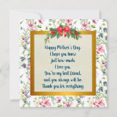 ハッピーマザーズデイエレガントウォーターバラカード (裏面)