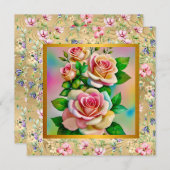 ハッピーマザーズデイエレガントウォーターバラカード (正面/裏面)