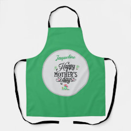 ハッピーマザーズデイエレガントカエルパーソナライズされた エプロン