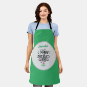 ハッピーマザーズデイエレガントカエルパーソナライズされた エプロン (着用した状態)
