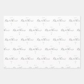 ハッピーマザーズデイエレガントスクリプトタイポグラフィ ラッピングペーパーシート (正面2)