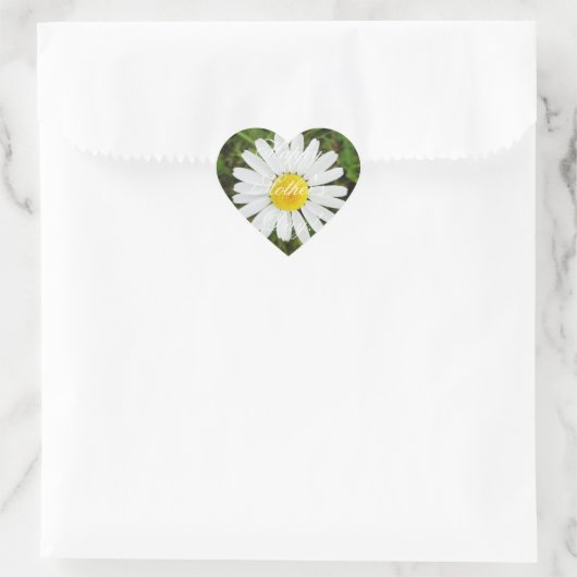 ハッピーマザーズデイエレガントデイジーフラワーフローラ ハートシール (バッグ)