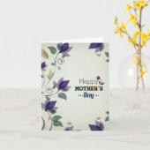 ハッピーマザーズデイエレガントフローラデザイン カード (黄色い花)