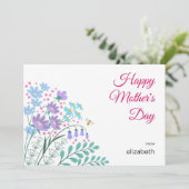 ハッピーマザーズデイエレガントブルーピンクの野花 シーズンカード (スタンド正面)
