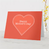 ハッピーマザーズデイオレンジハートビッググリーティングカード カード (黄色い花)