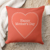 ハッピーマザーズデイオレンジハート装飾用クッション クッション (ブランケット)