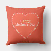 ハッピーマザーズデイオレンジハート装飾用クッション クッション (裏面)