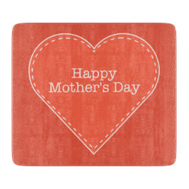 ハッピーマザーズデイオレンジハート カッティングボード