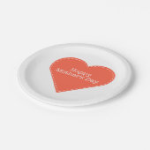 ハッピーマザーズデイオレンジハート ペーパープレート (アングル)