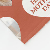 ハッピーマザーズデイカスタムハート形フォトレッド フリースブランケット (角)