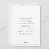 ハッピーマザーズデイカスタムフォトツインズホリデーカード シーズンカード (裏面)