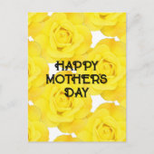ハッピーマザーズデイカスタムメッセージイエローフローラ ポストカード (正面)