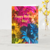 ハッピーマザーズデイカラフルフラワーカード カード (黄色い花)