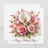 ハッピーマザーズデイカラリリーとバラ シーズンカード (正面/裏面)