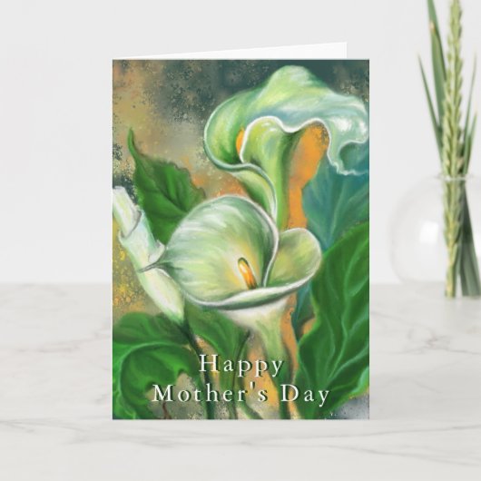 ハッピーマザーズデイカードカラユリの花 カード (正面)