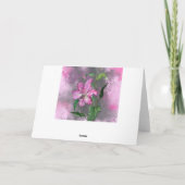 ハッピーマザーズデイカードパープルピンクリリリー花 カード (裏面)